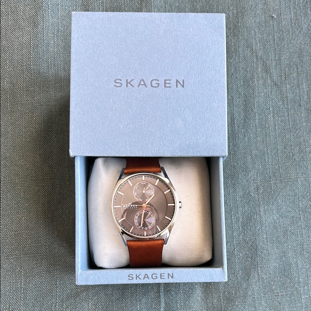 Skagen Brown Leather Men's Watch